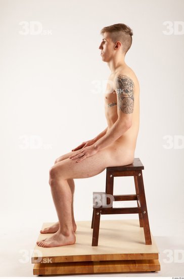 Whole Body Man Artistic poses White Nude Slim