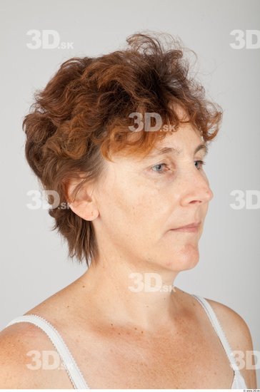 Head Woman White Slim Wrinkles Female Studio Poses