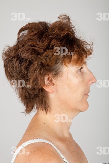 Head Woman White Slim Wrinkles Female Studio Poses