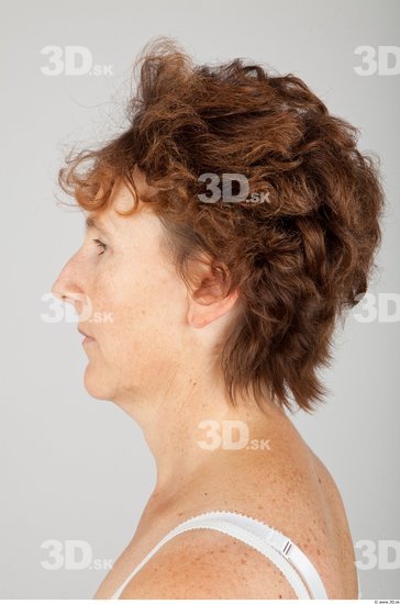 Head Woman White Slim Wrinkles Female Studio Poses