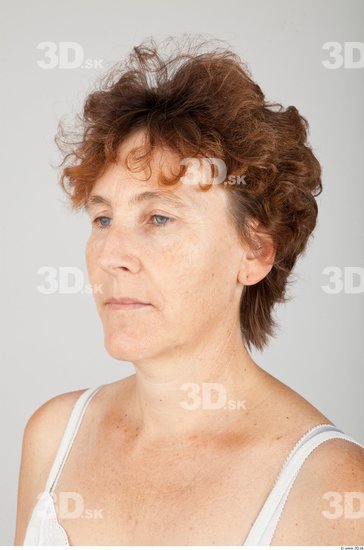 Head Woman White Slim Wrinkles Female Studio Poses