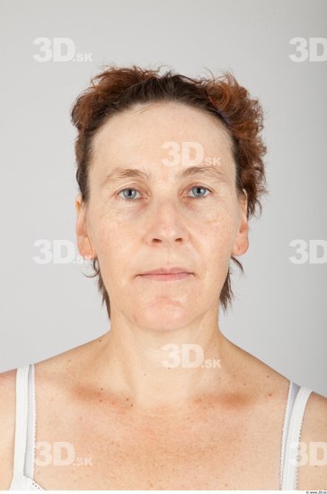 Head Woman White Slim Wrinkles Female Studio Poses