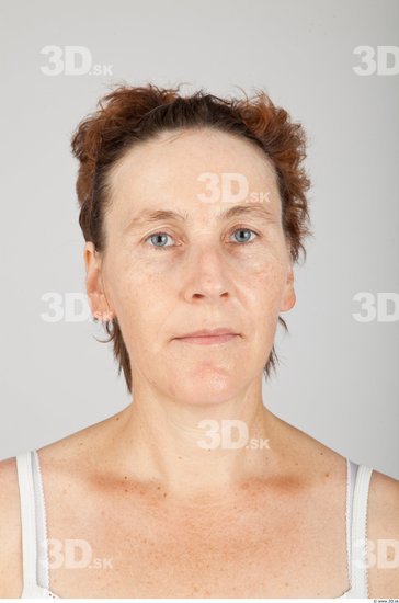 Head Woman White Slim Wrinkles Female Studio Poses