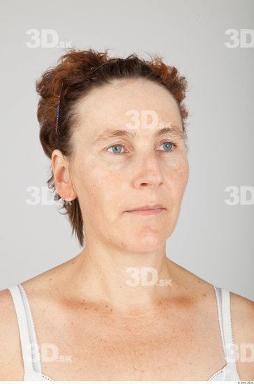 Head Woman White Slim Wrinkles Female Studio Poses