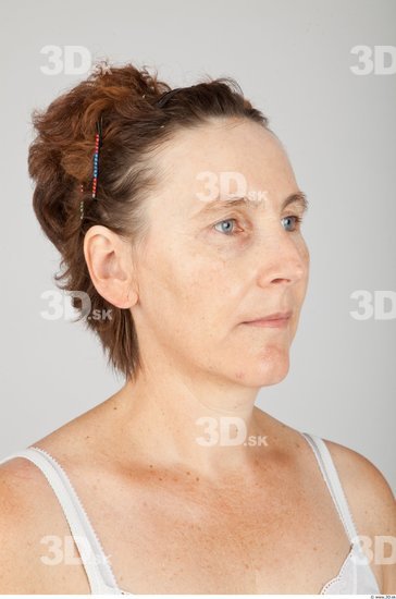 Head Woman White Slim Wrinkles Female Studio Poses