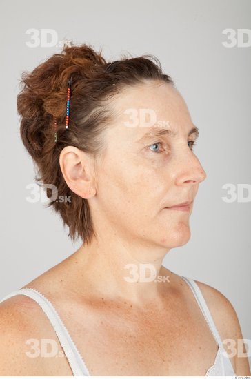 Head Woman White Slim Wrinkles Female Studio Poses