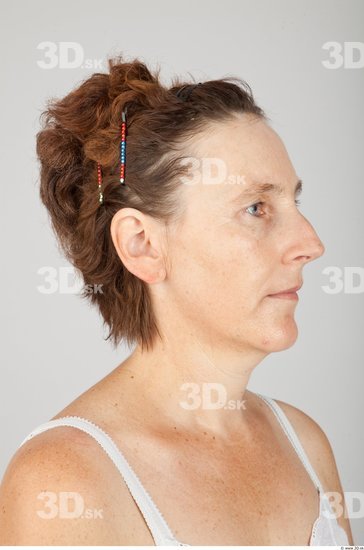 Head Woman White Slim Wrinkles Female Studio Poses