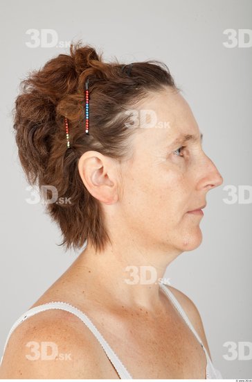 Head Woman White Slim Wrinkles Female Studio Poses