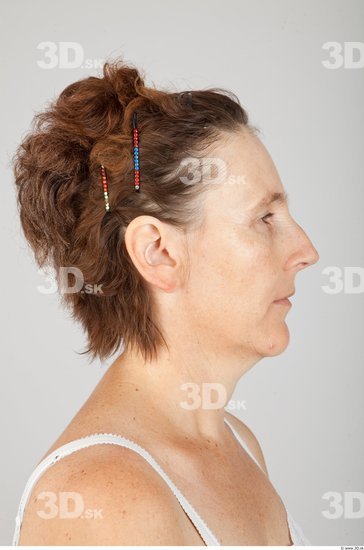 Head Woman White Slim Wrinkles Female Studio Poses