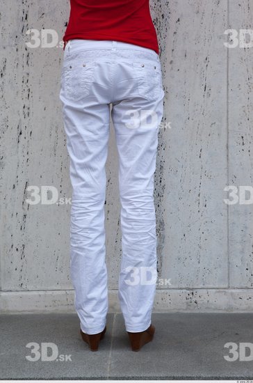 Leg Woman White Casual Trousers Average