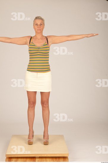 Whole Body Woman T poses Casual Slim Studio photo references