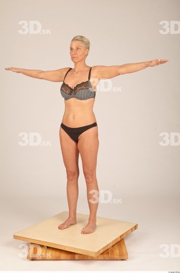 Whole Body Woman T poses Casual Underwear Slim Studio photo references