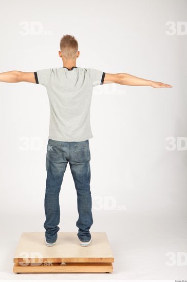 Whole Body Man T poses Casual Slim Studio photo references