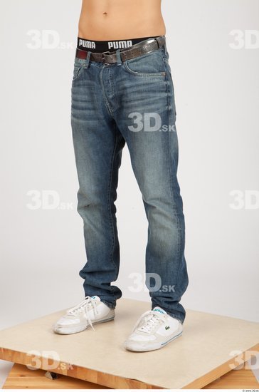 Leg Whole Body Man Casual Jeans Slim Studio photo references