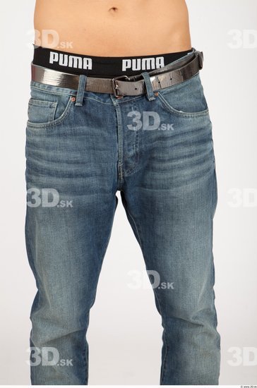 Thigh Whole Body Man Casual Jeans Slim Studio photo references