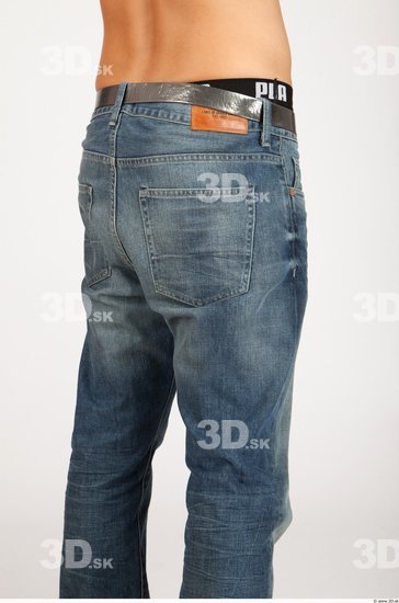 Thigh Whole Body Man Casual Jeans Slim Studio photo references