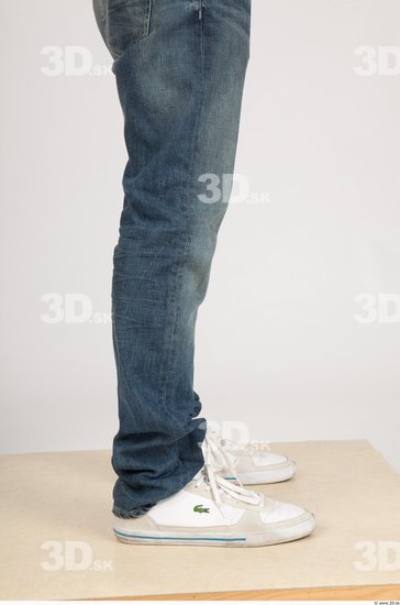 Calf Whole Body Man Casual Jeans Slim Studio photo references