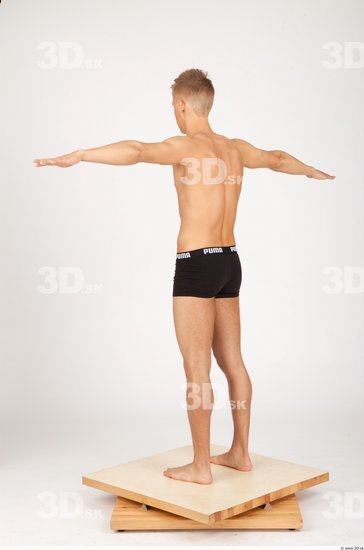 Whole Body Man T poses Casual Underwear Slim Studio photo references