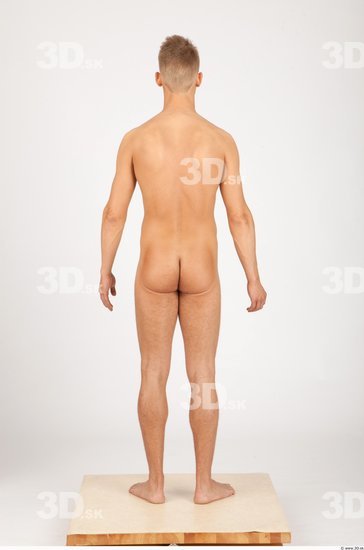 Whole Body Man Animation references Nude Casual Slim Studio photo references