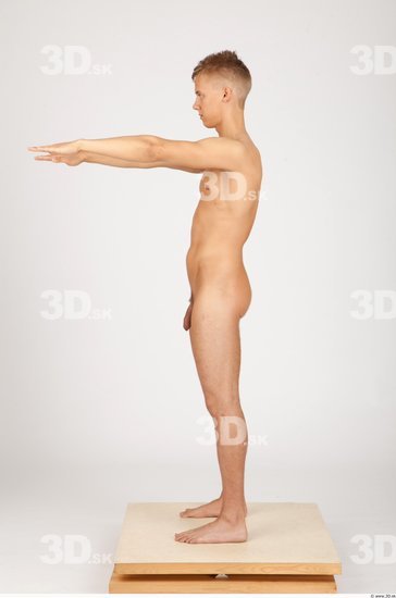 Whole Body Man Animation references Nude Casual Slim Studio photo references