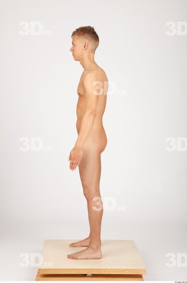 Whole Body Man Animation references Nude Casual Slim Studio photo references