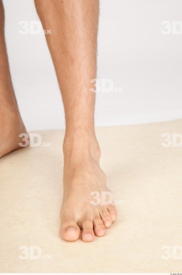 Foot Whole Body Man Casual Slim Studio photo references