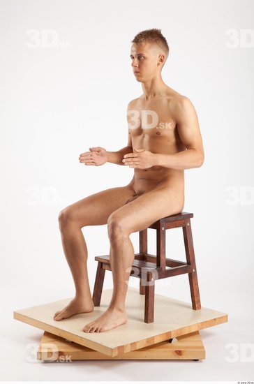 Whole Body Man Artistic poses White Nude Slim