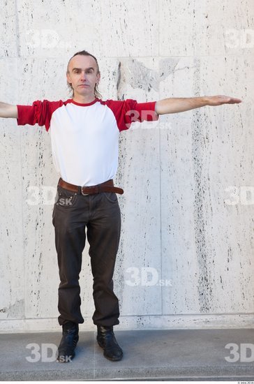 Whole Body Man T poses Casual Average Street photo references