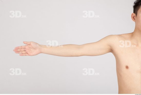 Arm Whole Body Man Asian Nude Casual Slim Studio photo references