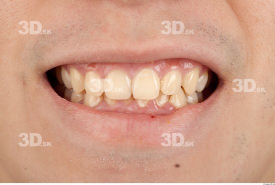 Whole Body Teeth Man Asian Casual Slim Studio photo references