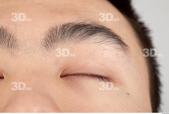 Eye Whole Body Man Asian Casual Slim Studio photo references