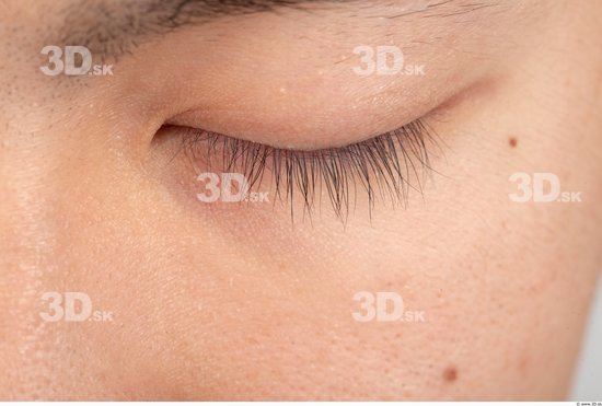 Eye Whole Body Man Asian Casual Slim Studio photo references