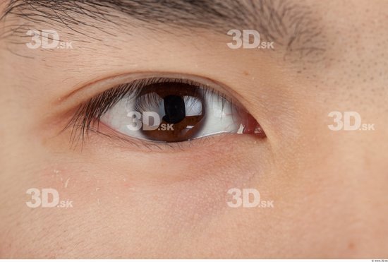 Eye Whole Body Man Asian Casual Slim Studio photo references