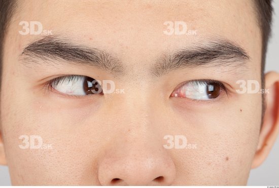 Eye Whole Body Man Asian Casual Slim Studio photo references