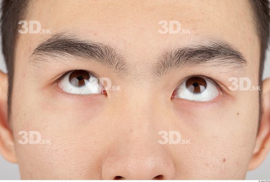 Eye Whole Body Man Asian Casual Slim Studio photo references