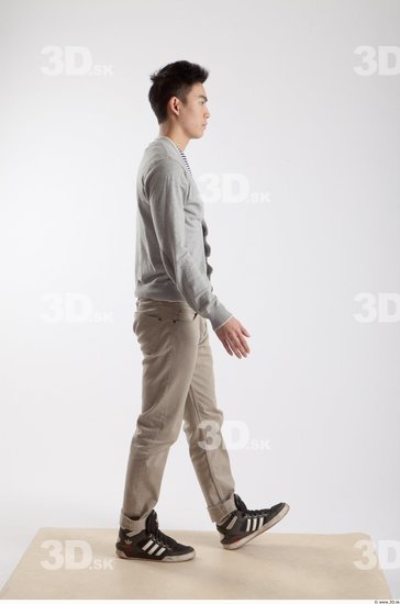 Whole Body Man Animation references Asian Casual Slim Studio photo references