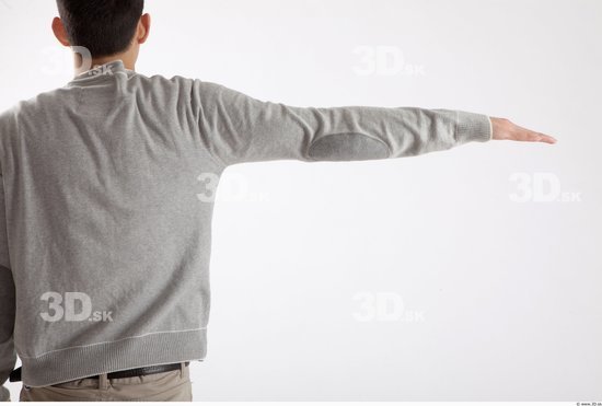 Arm Whole Body Man Animation references Asian Casual Sweater Slim Studio photo references