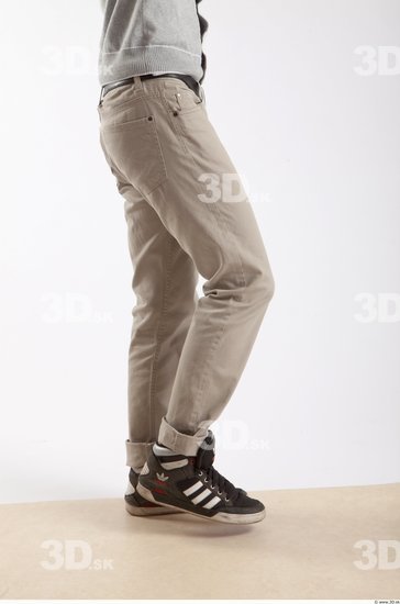 Leg Whole Body Man Animation references Asian Casual Trousers Slim Studio photo references