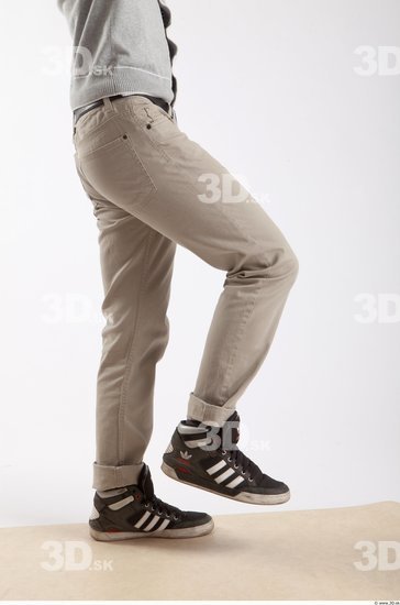 Leg Whole Body Man Animation references Asian Casual Trousers Slim Studio photo references