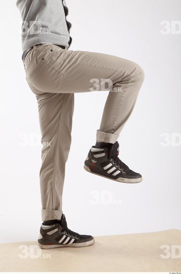 Leg Whole Body Man Animation references Asian Casual Trousers Slim Studio photo references