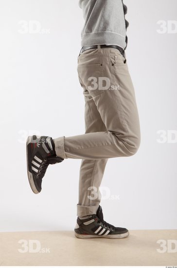 Leg Whole Body Man Animation references Asian Casual Trousers Slim Studio photo references