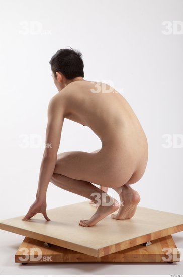 Whole Body Man Asian Nude Casual Slim Studio photo references