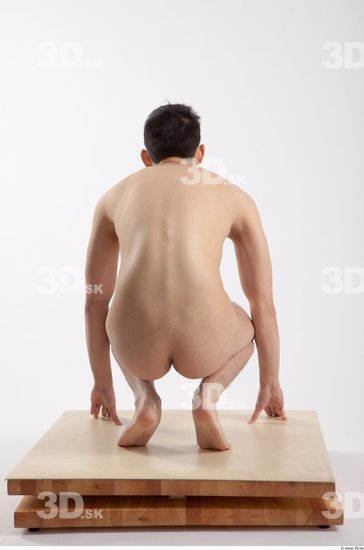 Whole Body Man Asian Nude Casual Slim Studio photo references