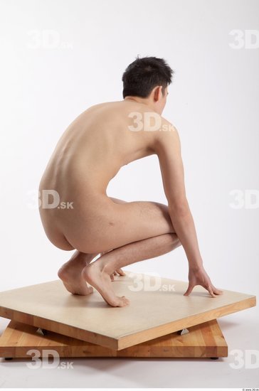 Whole Body Man Asian Nude Casual Slim Studio photo references