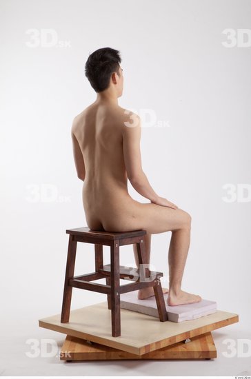 Whole Body Man Artistic poses Asian Nude Casual Slim Studio photo references