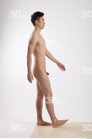 Whole Body Man Animation references Asian Nude Casual Slim Studio photo references