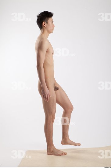 Whole Body Man Animation references Asian Nude Casual Slim Studio photo references