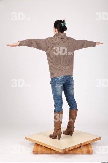 Whole Body Woman T poses Casual Slim Studio photo references