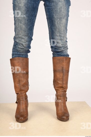 Calf Whole Body Woman Casual Boot Slim Studio photo references