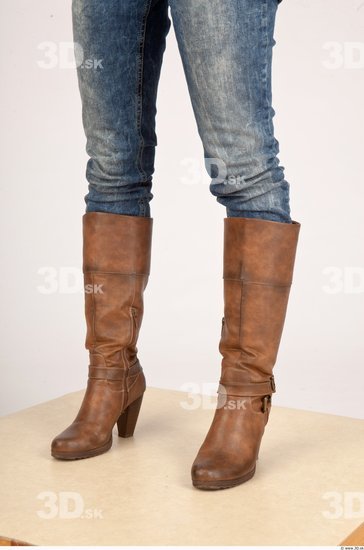 Calf Whole Body Woman Casual Boot Slim Studio photo references